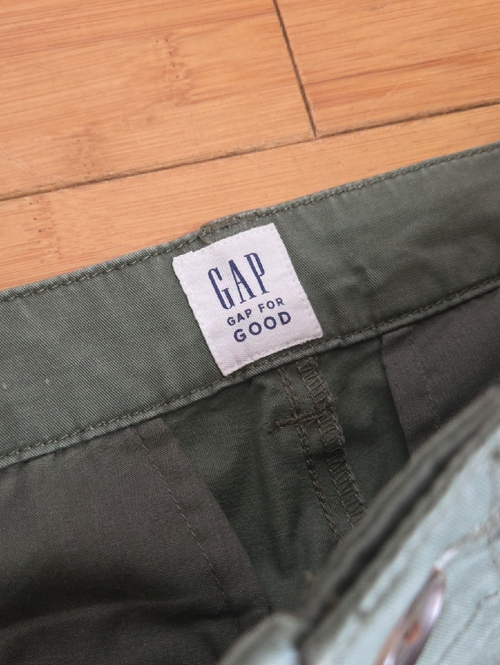 GAP Green Pants Sz 2 Girlfriend Chino - Picture 3 of 6